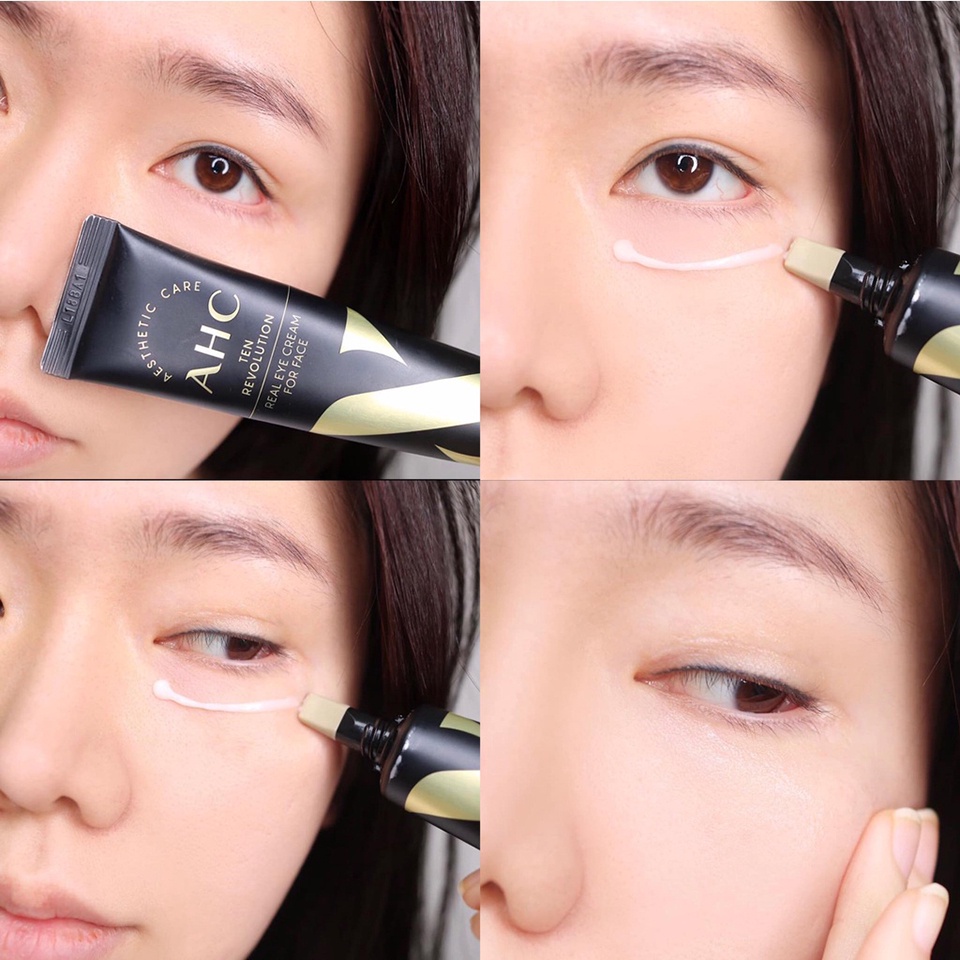 Kem dưỡng mắt AHC Ten Revolution Real Eye Cream For Face, kem mắt AHC chống nhăn Hàn Quốc mẫu mới