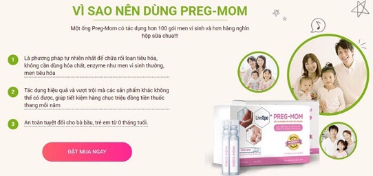 MEN VI SINH PREGMOM CHO MẸ BẦU VÀ TRẺ NHỎ HỘP 20 ỐNG