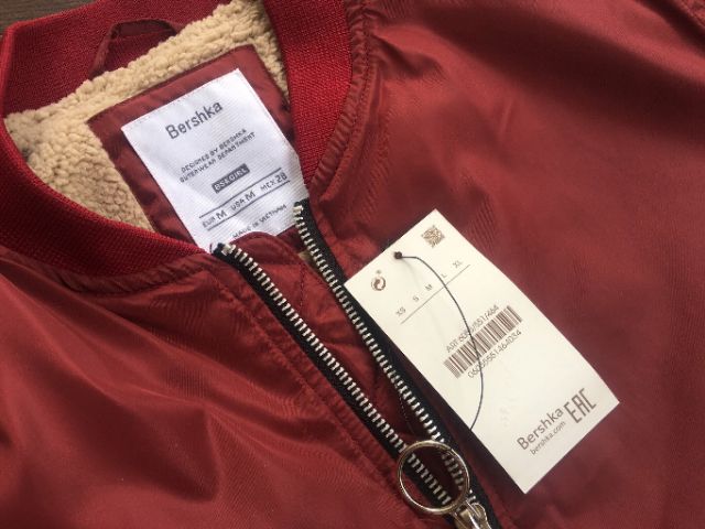 Áo khoác lót lông Bershka nylon Bomber Jacket | BigBuy360 - bigbuy360.vn