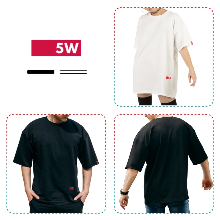Áo thun trắng đen form trơn dành cho nam nữ - basic tee unisex bigsize tay lỡ chất liệu cotton thoáng mát tag 5W - AT03 | BigBuy360 - bigbuy360.vn