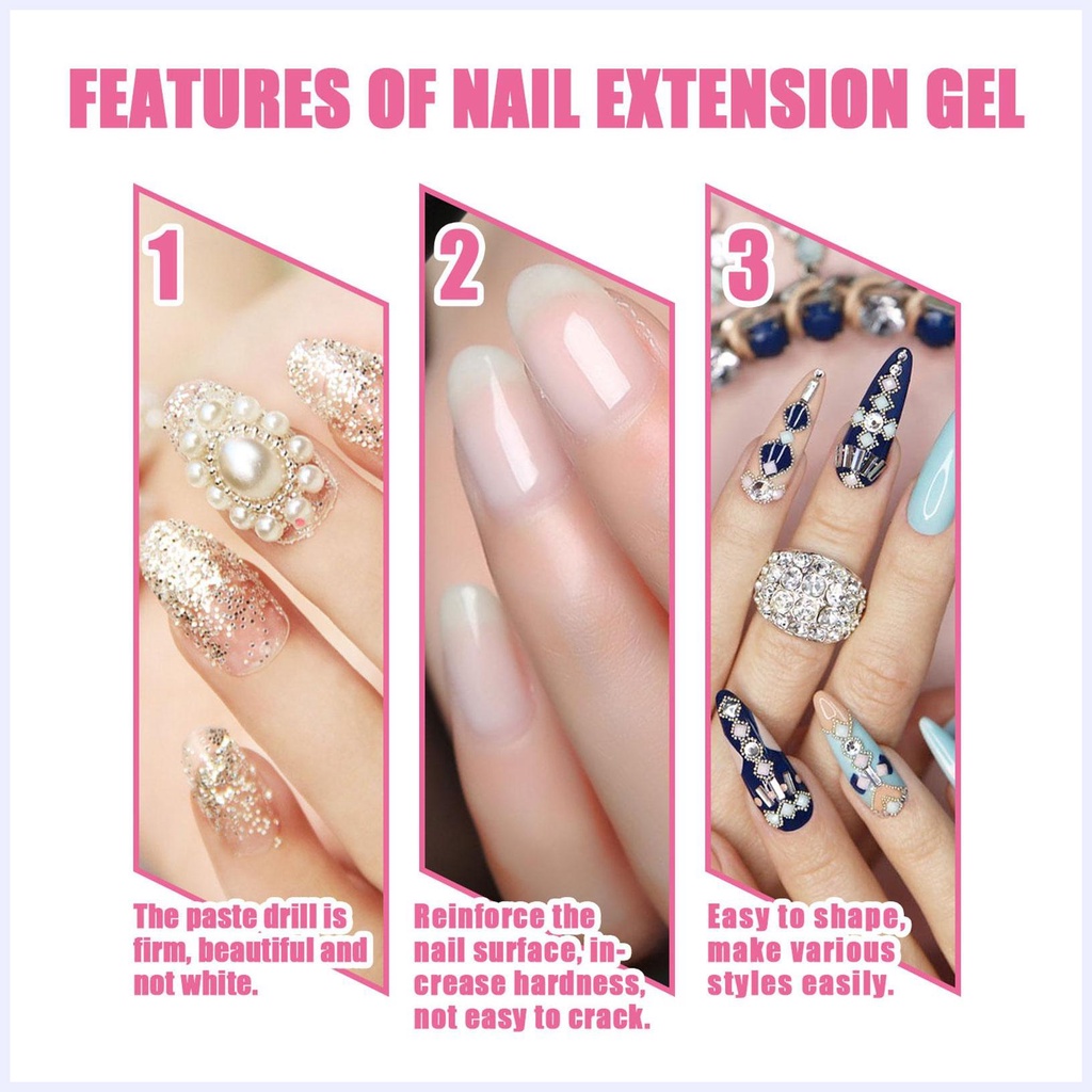 Sơn móng tay dạng gel trong suốt để tăng trưởng móng tay và chăm sóc móng tay để sơn móng tay sáng bóng