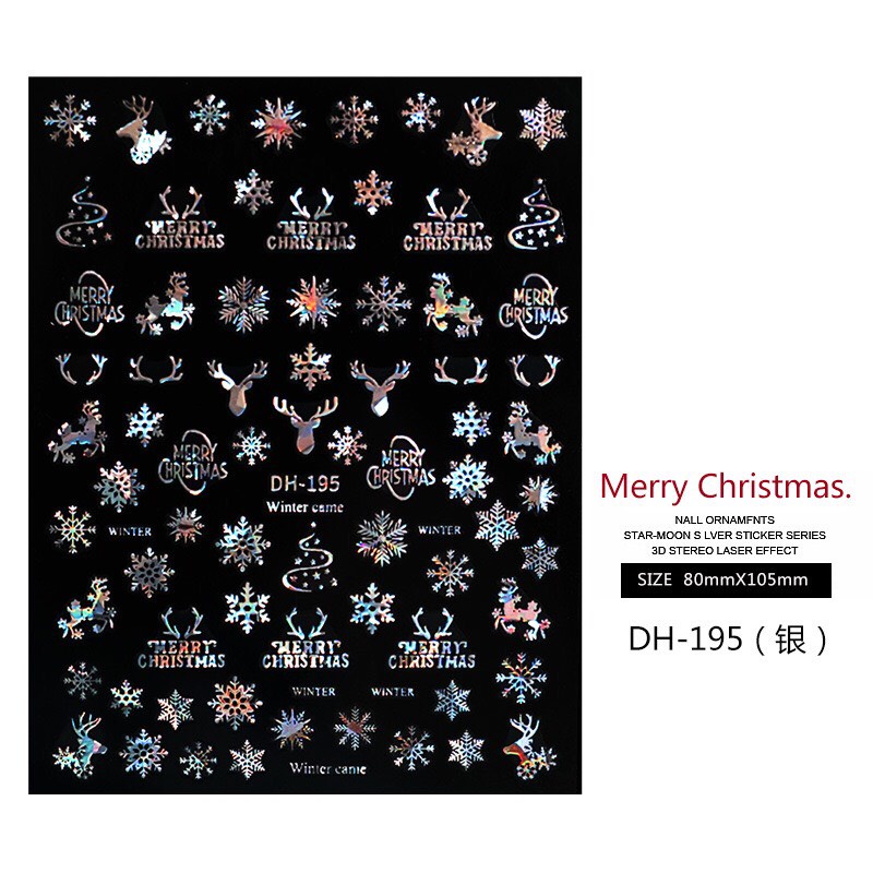 Sticker dán móng noel 1