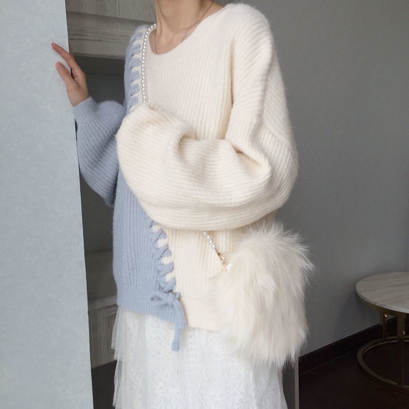 IELGY    Áo sweater Màu Sắc Tươi Tắn Phong Cách Nhật Bản Cho Nữ