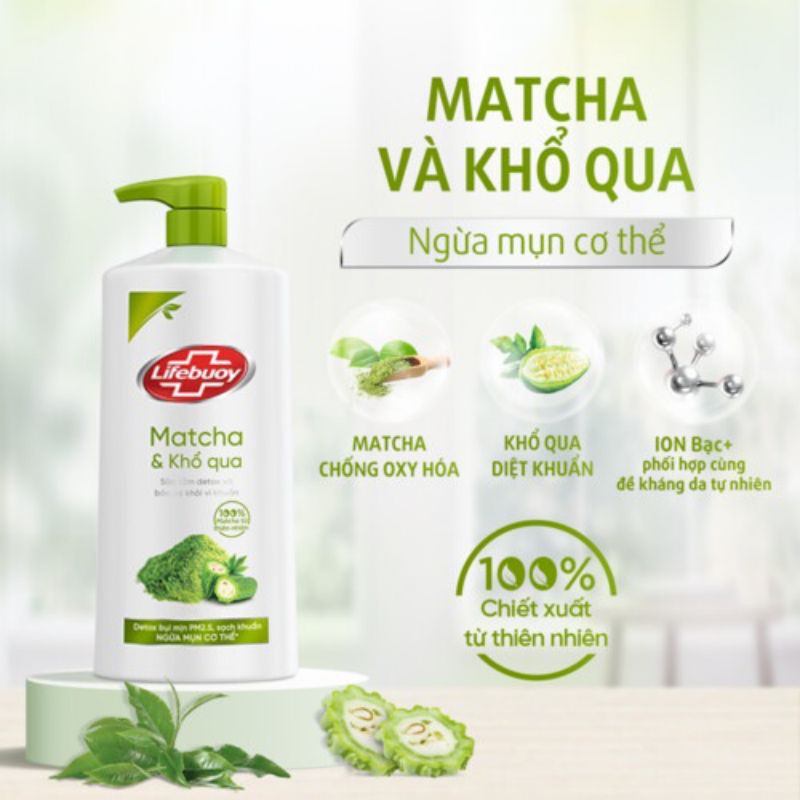 SỮA TẮM LIFEBUOY DETOX MATCHA VÀ KHỔ QUA 800GR