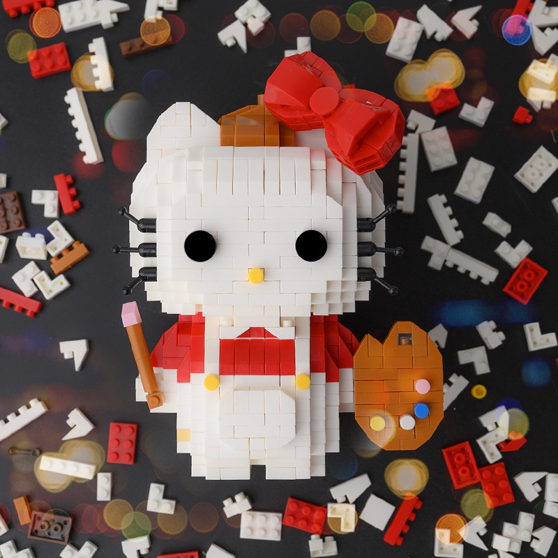 Khối Lắp Ghép Nano Hình Hello Kitty Cho Bé DIY