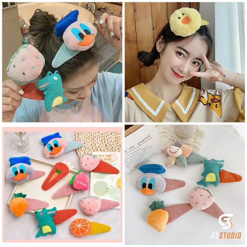 Kẹp tóc nhồi bông siêu to