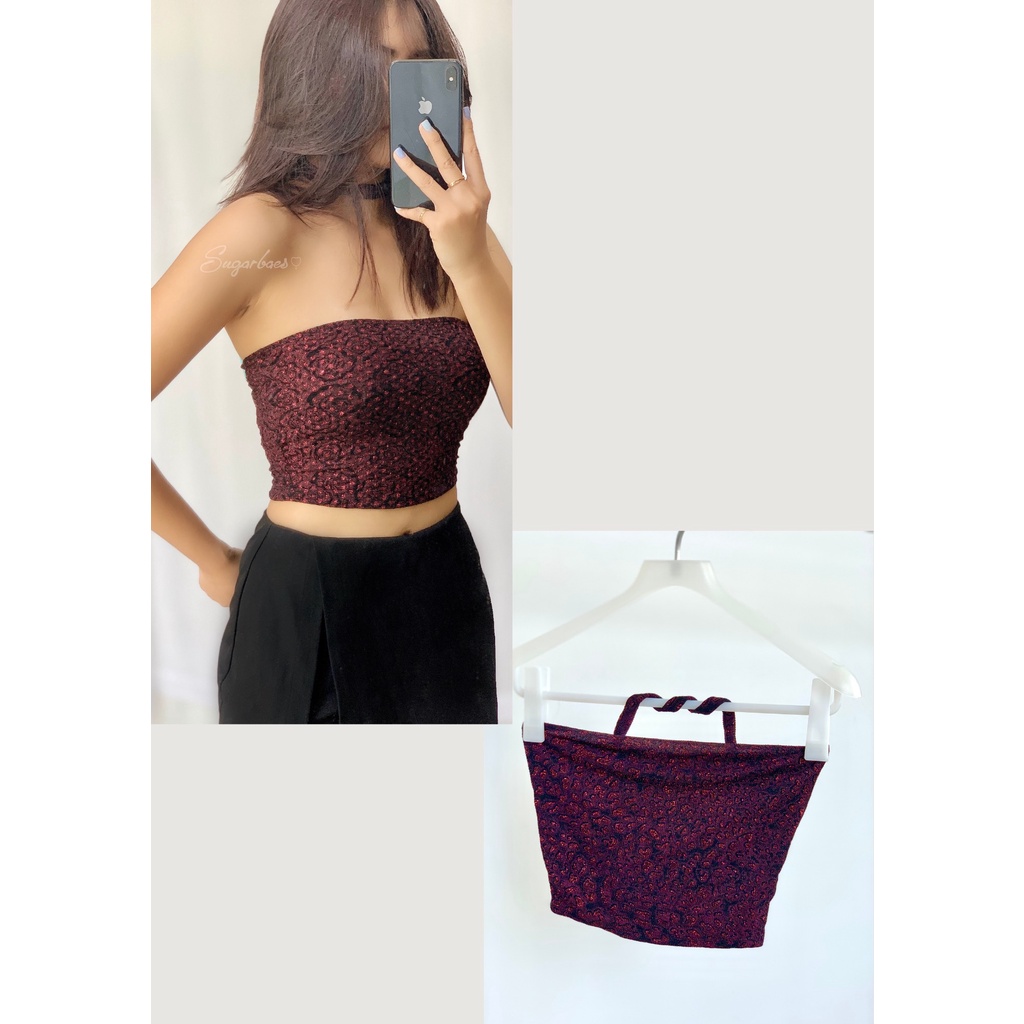 Áo Ống Kèm Choker Họa Tiết Độc Đáo Cá Tính Quyến Rũ - "CHỈ TỪ 99K"