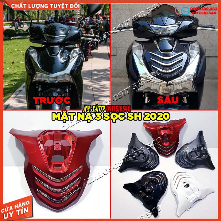 🛵 MẶT NẠ SH 2020 KIỂU 3 SỌC XI HÀNG MOTORAART CHUẨN ĐẸP 🛵