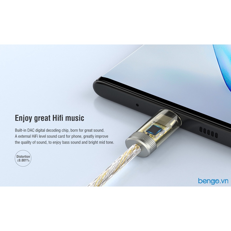 Cáp Chuyển Type-C To 3.5mm NILLKIN Hifi Decode Headphone Amplifier PRO