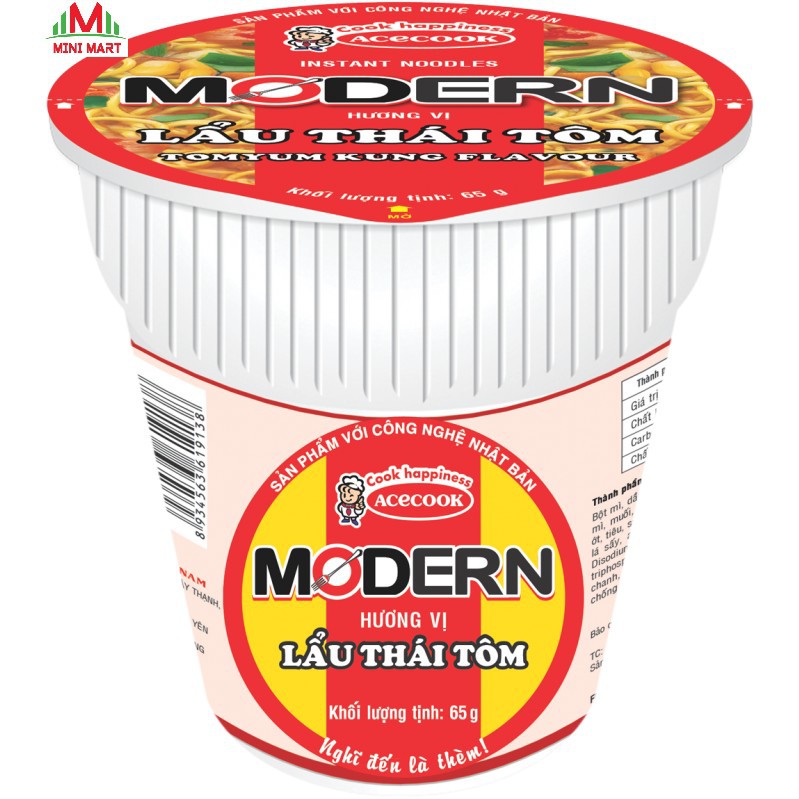 Acecook - Mì Ly Modern Lẩu Thái Tôm 67g