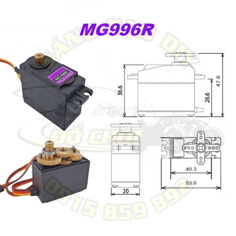 Servo 996 bánh răng full kim loại - Động cơ RC Servo MG996R nhông full kim loại