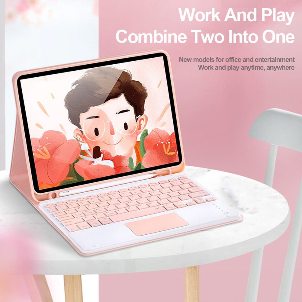 Bao da máy tính bảng chống sốc có giá đỡ & ngăn bút chì + bàn phím không dây cho iPad Pro 11 2020/2018 | BigBuy360 - bigbuy360.vn