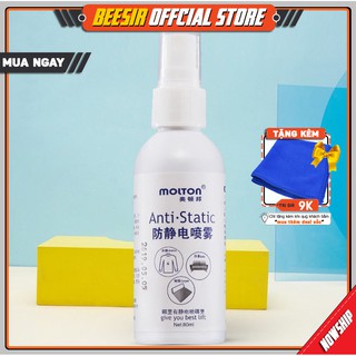 [Kèm Quà Tặng] Dung Dịch Xịt Chống Tĩnh Điện Cho Quần Áo, Tóc, Đồ Kim Loại Cao Cấp Molton 80ml BEESIR