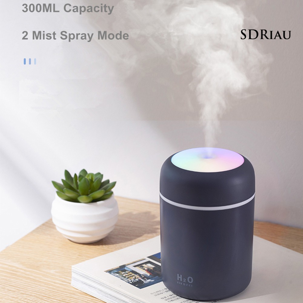 (Hàng Mới Về) Máy Phun Sương Tạo Độ Ẩm Có Đèn Led Nhiều Màu