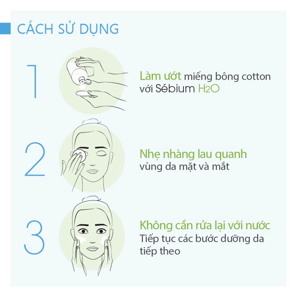 Dung dịch làm sạch và tẩy trang công nghệ Micellar Bioderma Sebium H2O 100ml dành cho da hỗn hợp,da dầu da mụn mã 6935.