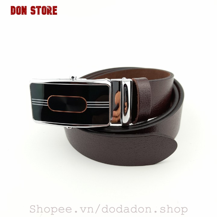 Thắt Lưng Nam Chất Liệu Da Bò Thật 100%. Đầu Khóa Lăn Thời Trang Thép Không Gỉ Dày Dặn, Bền Bỉ (BH 12 Tháng)