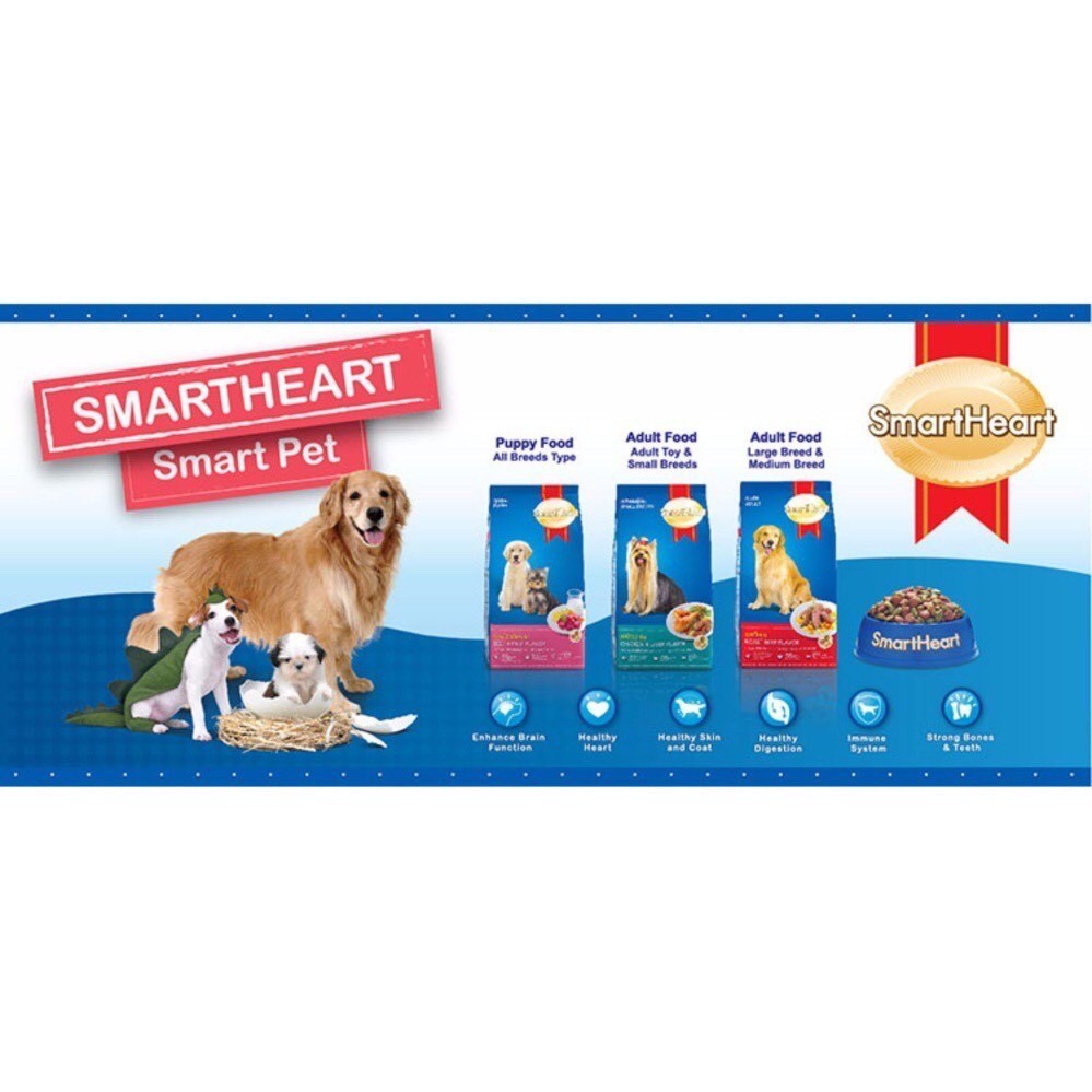 Thức ăn hạt SmartHeart cho chó lớn 20kg