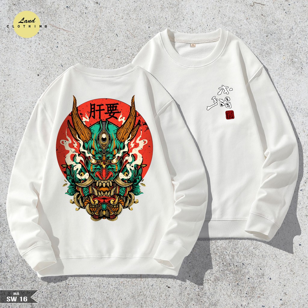 ÁO SWEATER chất NỈ  " HỌA TIẾT MẶT QUỶ" phong cách , cực ngầu ĐỘC LẠ (16) | BigBuy360 - bigbuy360.vn