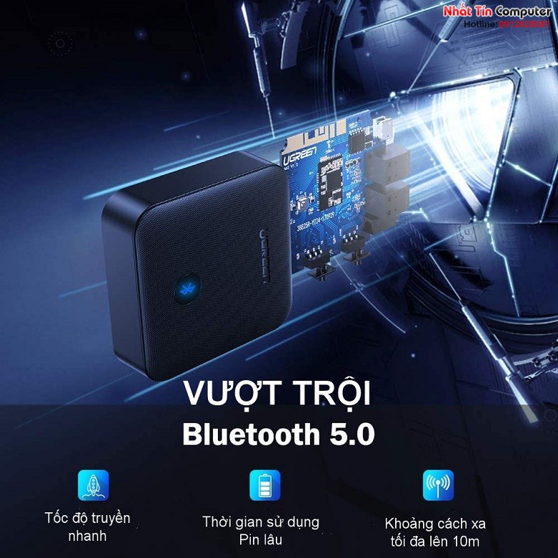 Bộ nhận và phát Bluetooth 5.0 hỗ trợ SPDIF Optical và APTX UGREEN 70158 Cao cấp