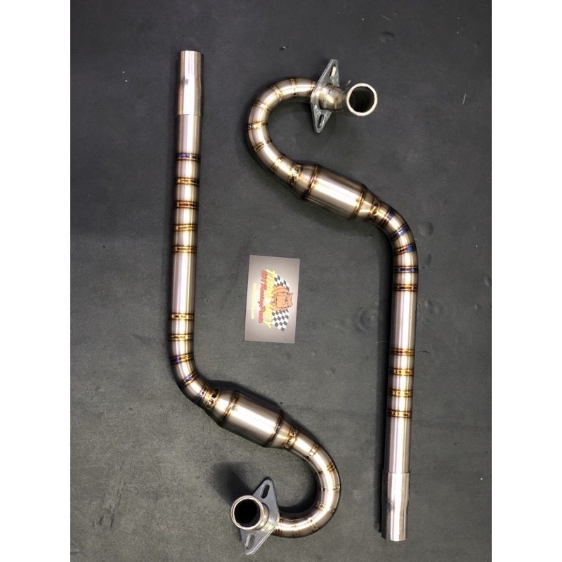 Cổ pô titan BẦU XOĂN gắn xe số sirius future led wave zx dream