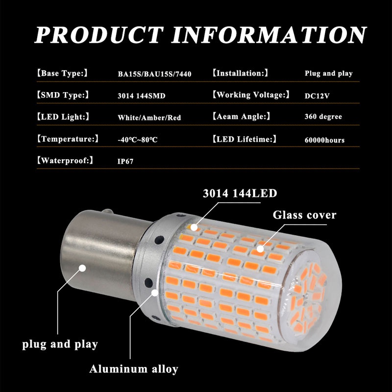 Đèn LED tín hiệu dẫn đường KEVANLY 144smd dành cho xe hơi