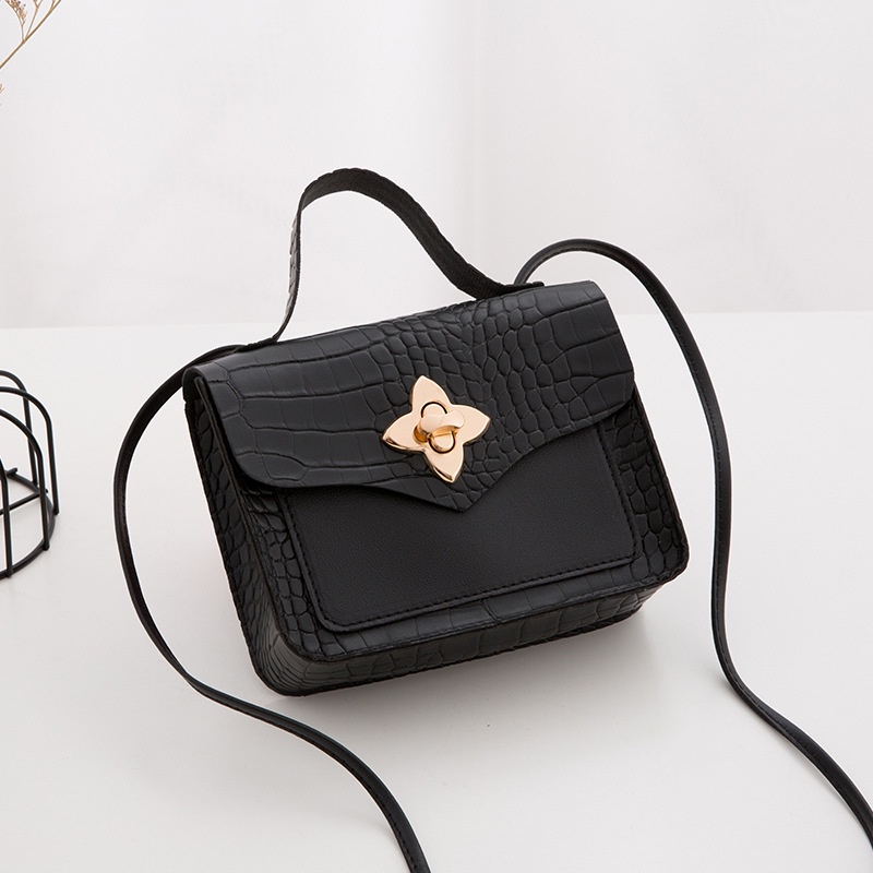 Túi Xách Tay Hoa Văn Da Cá Sấu Phong Cách Retro Dễ Phối Đồ Thời Trang Dành Cho