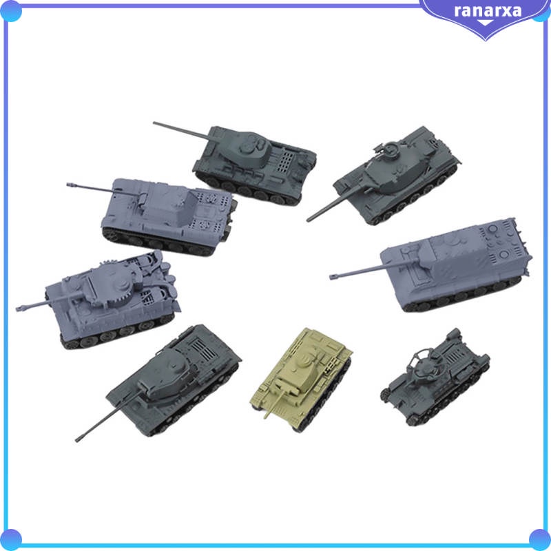 Set 8 mô hình xe tăng 4D 1:144 tự lắp ráp độc đáo cho bé