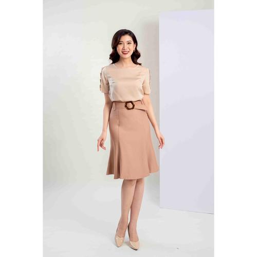 Chân váy Phối Đai Cài MMOUTFIT M-JU0211202