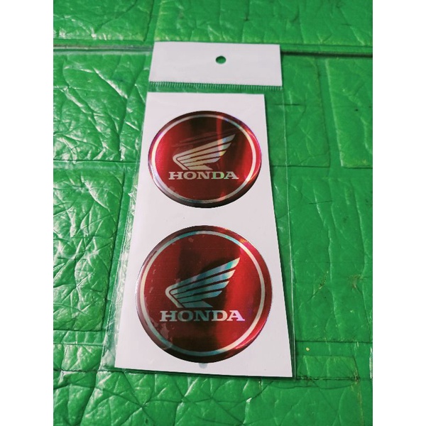 Bộ 2 lô gô nổi Honda màu đỏ 5cm