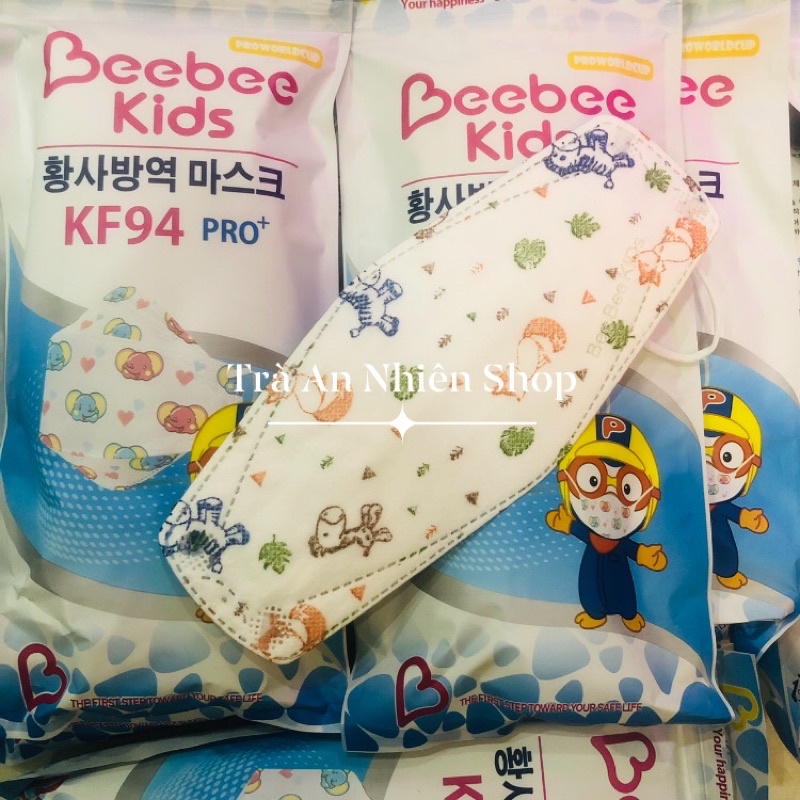 Khẩu trang KF94 4 lớp Beebee kids cho bé 8 - 12t  - Túi 10 cái