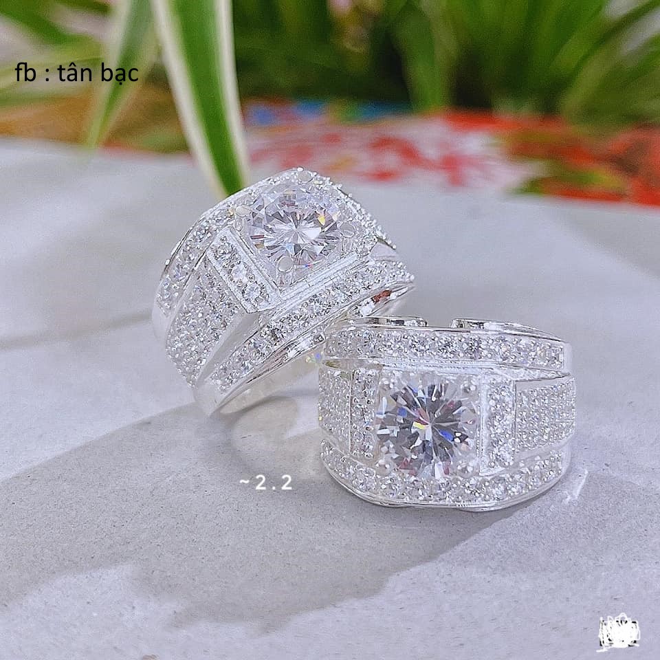 Nhẫn nam đính đá , bản to , dày dặn , nam đeo tạo cảm giác chắc chắn , khỏe mạnh , sắm ngày 1 cái đi tán gái nào các anh