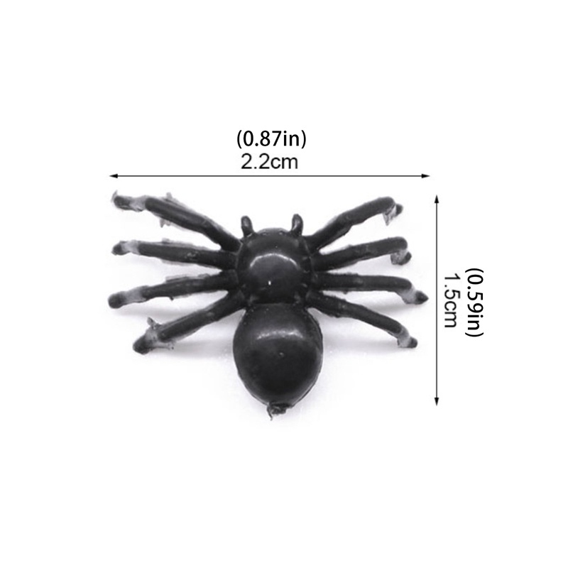50 Con Nhện Giả Màu Đen Trang Trí Halloween