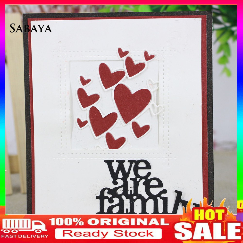 Khuôn Cắt Giấy Làm Từ Kim Loại Hình Trái Tim Cách Điệu Trang Trí Scrapbook