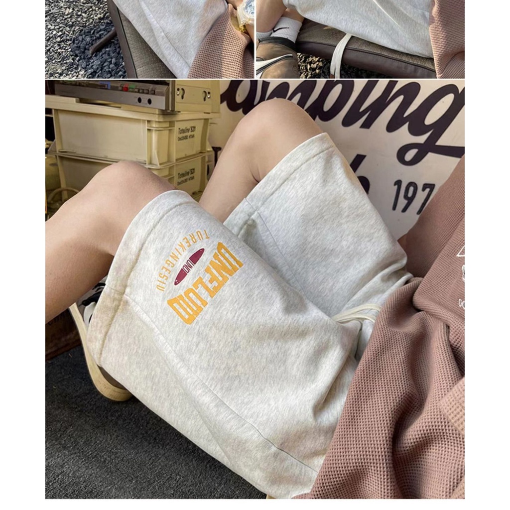 Quần Short Nam Ống Rộng Phong Cách Hong Kong