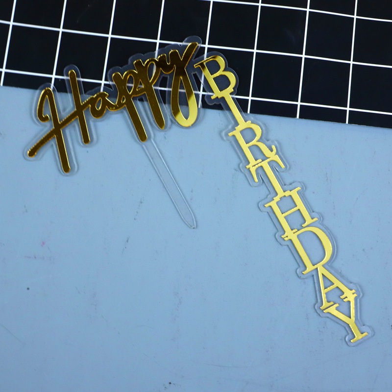 [SIÊU RẺ❤️] – Thẻ meka HPBD - Chữ dọc - Trang trí bánh sinh nhật bánh kem