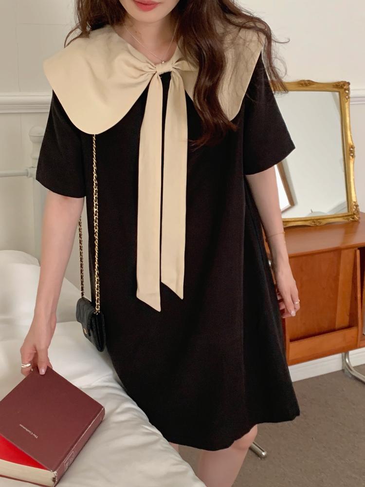 Đầm Ngắn Tay Hai Cách Mặc Trước Và Sau Lưng Thời Trang 50812