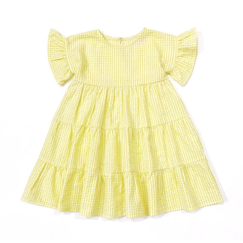 Váy kẻ cotton xốp cho Bé gái