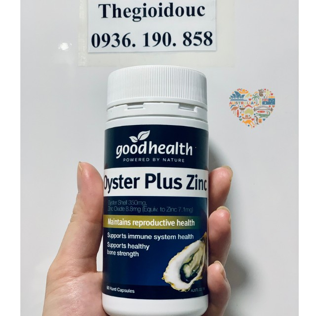 [HÀNG CHÍNH HÃNG] Hàu Úc - Tinh Chất Hàu Biển Oyster Plus Zinc - Hiệu Goodhealth ÚC - Hộp 60 viên - Date Mớ