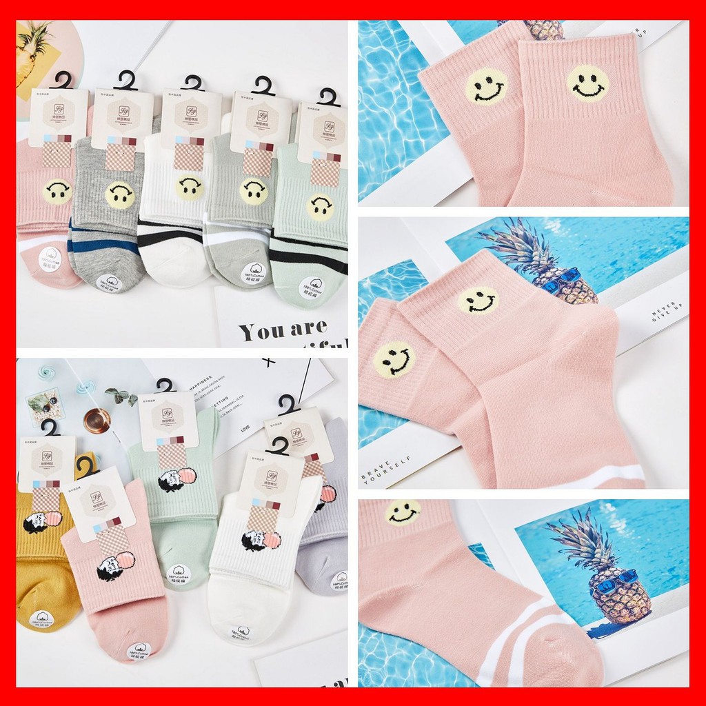 [Xả hàng] Tất nữ cổ vừa họa tiết xinh xắn (chất cực đẹp, dầy dặn)