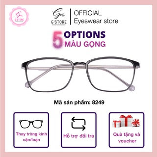 Gọng Kính Cận Nữ Dáng Vuông Tròn G STORE Gọng Cận Nhựa Dẻo Bền Đẹp Nhiều Mẫu 8249