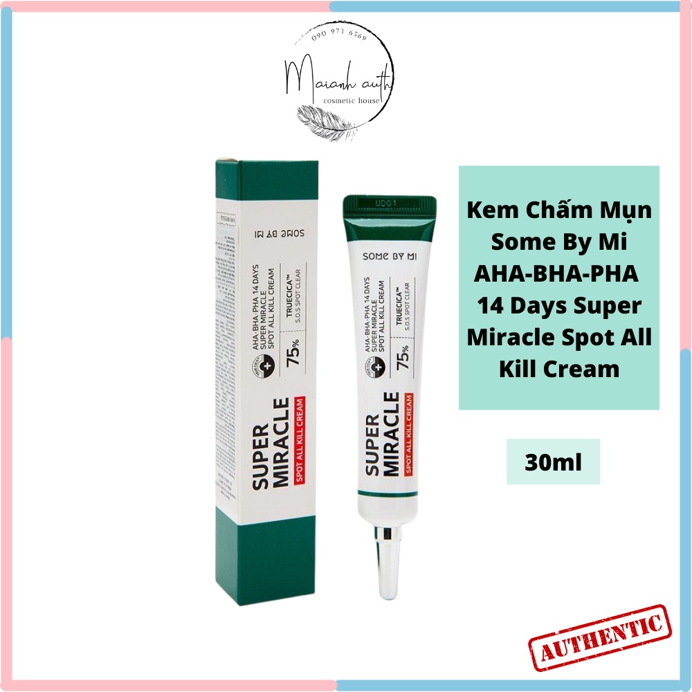 Kem chấm mụn SOME BY MI - AHA BHA PHA 14 Days Super Miracle Spot All Kill Cream 30ml