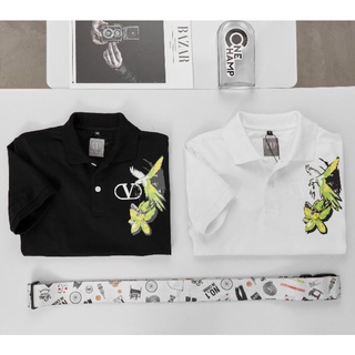 Áo thun polo nam big size có cổ vải cá sấu cotton in