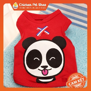 Áo ba lỗ cho chó mèo hình gấu trúc