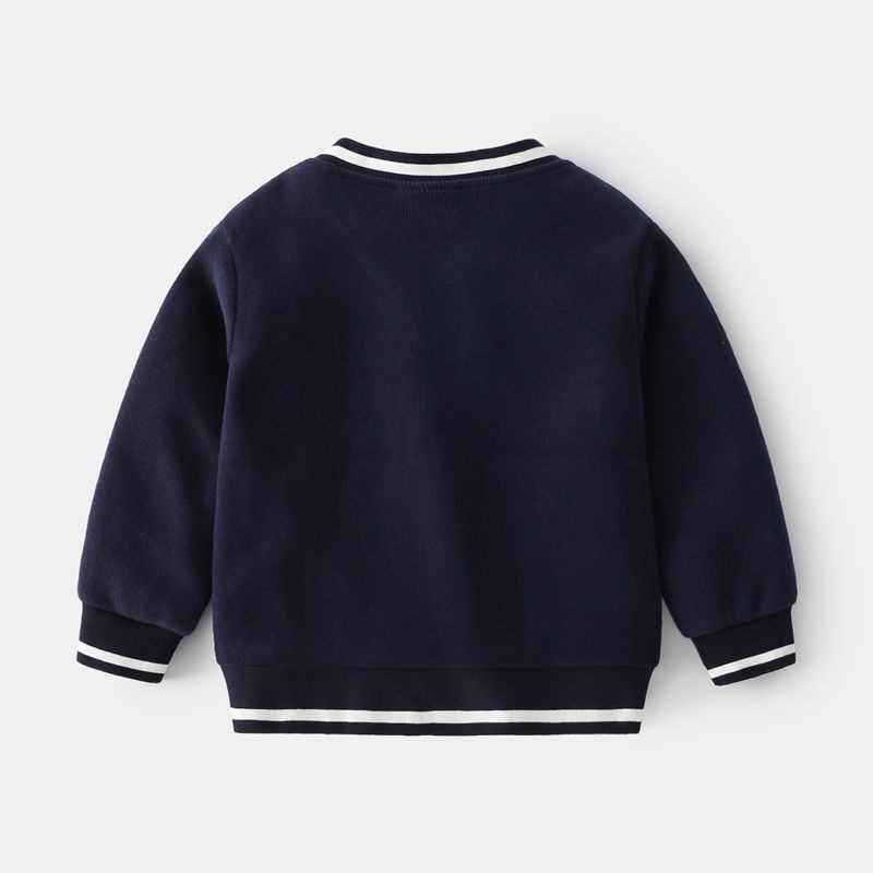 Áo Khoác Cardigan Đính Nút Phong Cách Hàn Quốc Thời Trang Xuân Thu Cho Bé Trai