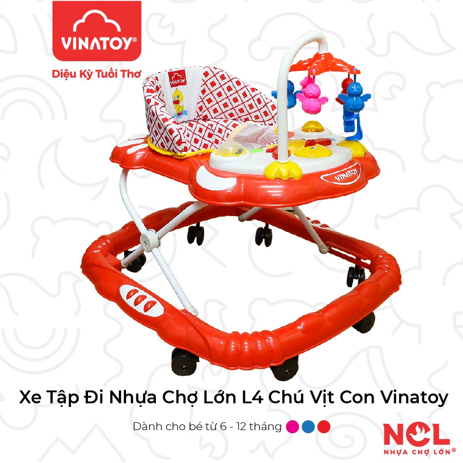 Xe Tập Đi Nhựa Chợ Lớn L4 Con Vịt - Dành Cho Bé Từ 6 - 12 Tháng - M184