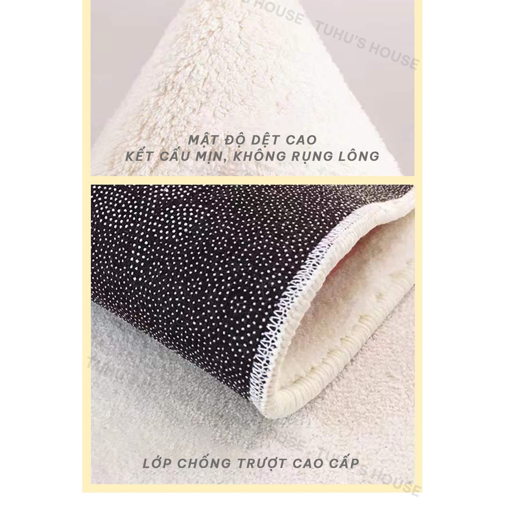 Thảm lông lau chân, thảm chùi chân nhà bếp trải sàn decor chống trượt hoạt hình đáng yêu - HUNONA