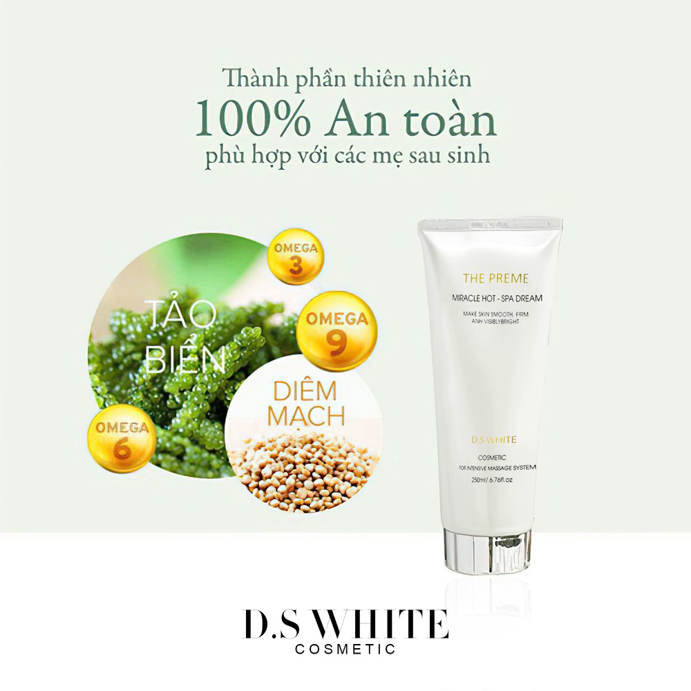 Gel Tan Mỡ D.S White Săn Chắc Vùng Cơ Bụng, Đùi 200ml