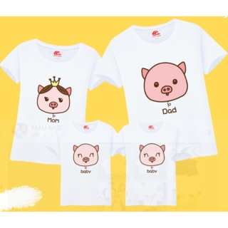 Áo gia đình Heo con cotton loại 1 đủ màu đủ size 6-110kg (video quay sản phẩm bất kỳ tại xưởng)