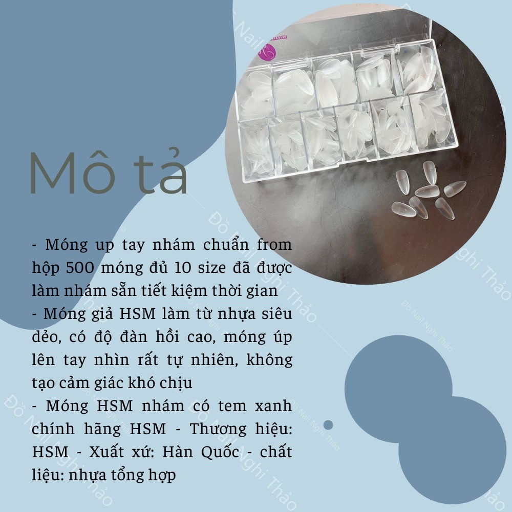 Móng úp HSM nail nhám trong cao cấp