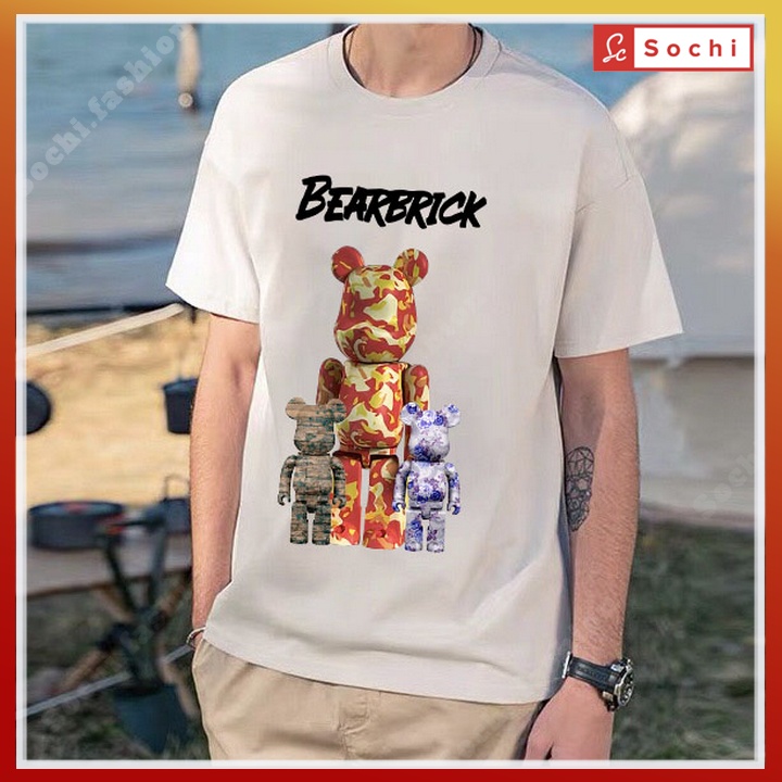 Áo thun nam nữ unisex cao cấp,áo ngắn tay nam in hình BEARBRICK CZ644